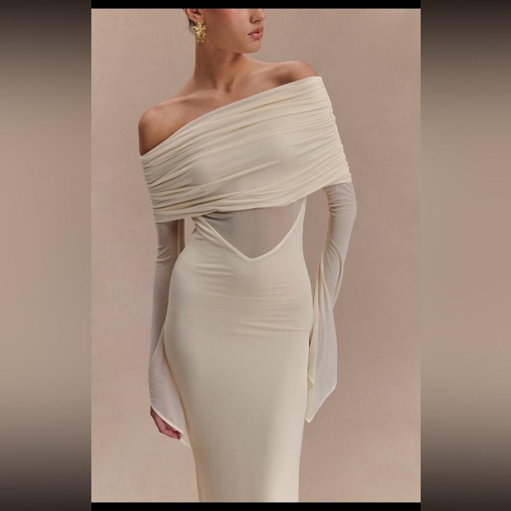 MESHKI Kaitlin Slinky and Mesh Maxi Dress - Picture 2 of 7